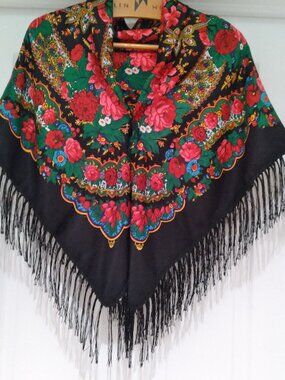 Ukrainian Scarf/ Shawl, Vintage Style, Unique Beautiful Design